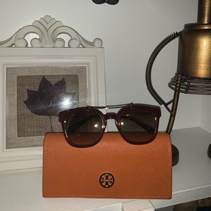 Tory Burch burgundy sunglasses